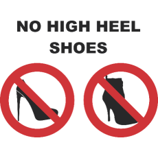 No High Heel Shoes